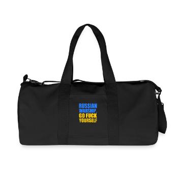 russian warship go f yourself - Recycled Canvas Sports Bag by Stanley/Stella - black - Front