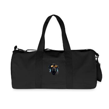 Urban Retriever: Streetwise Labrador Vibes - Sac de sport en toile recyclée Stanley/Stella - noir - Devant