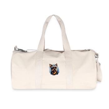 Bricolage urbain : Streetwise Yorkshire Terrier Vibes - Sac de sport en toile recyclée Stanley/Stella - blanc naturel - Devant