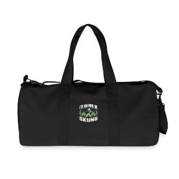 Ski skiing - Sac de sport en toile recyclée Stanley/Stella - noir - Devant