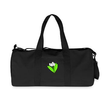 Bouquet de tulipes blanches Printemps Été Fleurs - Sac de sport en toile recyclée Stanley/Stella - noir - Devant