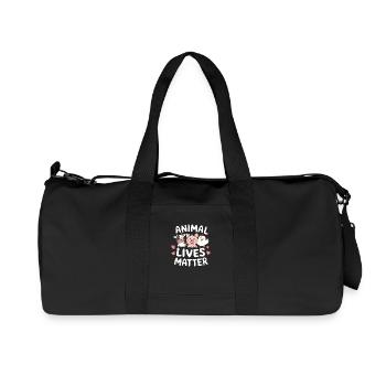 Vegetarisch Vegan Veggie Vegetarier - Recycelte Canvas-Sporttasche von Stanley/Stella - Schwarz - Vorne