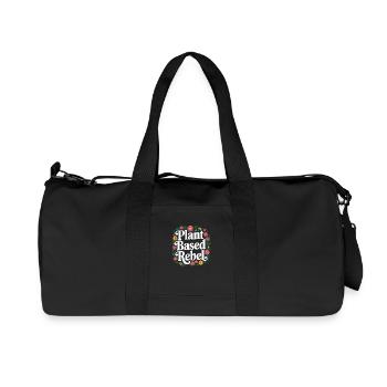 Vegetarisch Vegan Veggie Vegetarier - Recycelte Canvas-Sporttasche von Stanley/Stella - Schwarz - Vorne