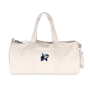 Orca Killer Whale - Recycled Canvas Sports Bag by Stanley/Stella - natural - Front