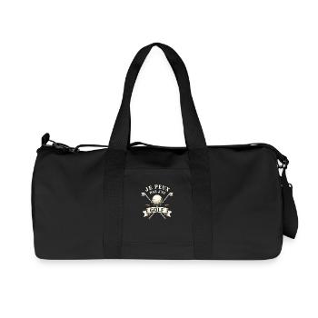 Je peux pas, j'ai golf - Design drôle - Sac de sport en toile recyclée Stanley/Stella - noir - Devant