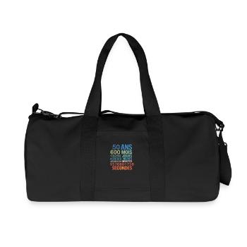 50 Ans – 600 Mois, 18250 Jours, 1.5 Billion - Recycled Canvas Sports Bag by Stanley/Stella - black - Front