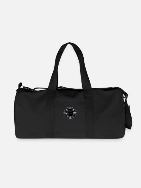 windrose_skull_02_d_3c - Recycelte Canvas-Sporttasche von Stanley/Stella - Schwarz