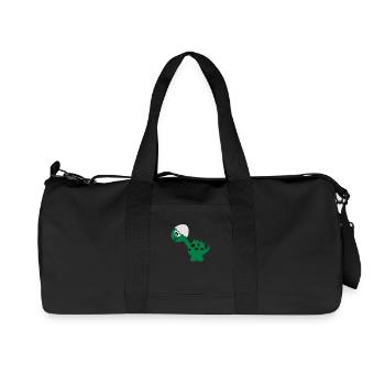 Dino - Monstamoons - Recycelte Canvas-Sporttasche von Stanley/Stella - Schwarz - Vorne