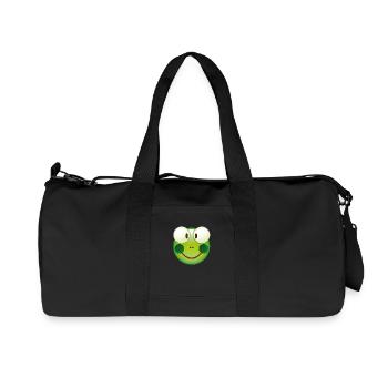 Smiley Frog - Recycelte Canvas-Sporttasche von Stanley/Stella - Schwarz - Vorne
