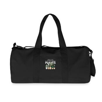 In Gedanken bei meinen Pflanzen - Recycelte Canvas-Sporttasche von Stanley/Stella - Schwarz - Vorne