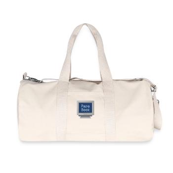 CRT Design - Geek Papa - Recycelte Canvas-Sporttasche von Stanley/Stella - Naturweiß - Vorne