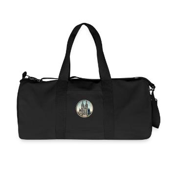 Cathédrale de Cologne - Sac de sport en toile recyclée Stanley/Stella - noir - Devant