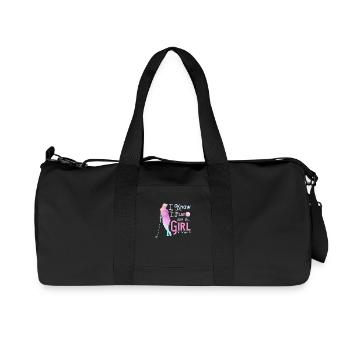 I Know I Play Like A Girl Try To Keep Up Golfer Go - Recycled Canvas Sports Bag by Stanley/Stella - black - Front