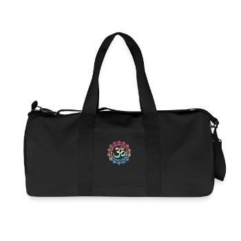 Om spirituel - Yoga et méditation - Sac de sport en toile recyclée Stanley/Stella - noir - Devant