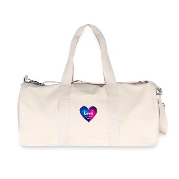 L’amour au-delà des étoiles Conception du cœur - Sac de sport en toile recyclée Stanley/Stella - blanc naturel - Devant