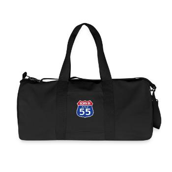 Né(e) en Juillet 1955 - Sac de sport en toile recyclée Stanley/Stella - noir - Devant