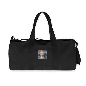 Mystische Abenddämmerung in Fernost - Recycelte Canvas-Sporttasche von Stanley/Stella - Schwarz - Vorne