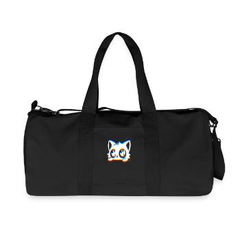 EDM Cat Glitch Style - Recycled Canvas Sports Bag by Stanley/Stella - black - Front