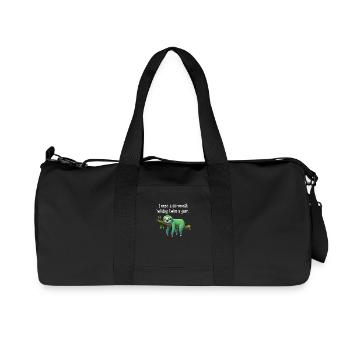 Sloth Vacation - Recycled Canvas Sports Bag by Stanley/Stella - black - Front
