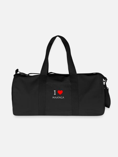 I Love Majorca - Recycelte Canvas-Sporttasche von Stanley/Stella - Schwarz