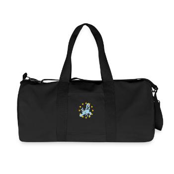 EU Belgium (EU Belgien) - Recycelte Canvas-Sporttasche von Stanley/Stella - Schwarz - Vorne