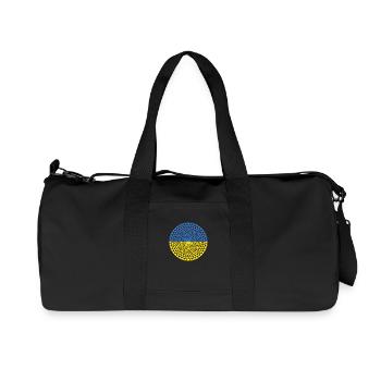 L'Ukraine L'Ukraine Україна L'amour Mandala de coeur - Sac de sport en toile recyclée Stanley/Stella - noir - Devant