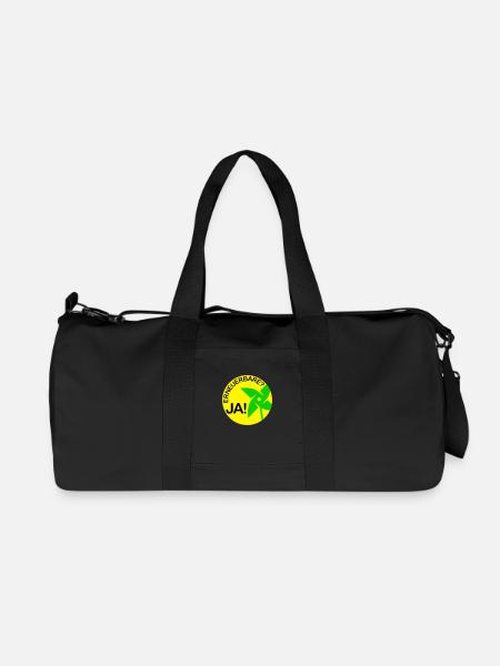 renewable? yes! (Round) - Recycled Canvas Sports Bag by Stanley/Stella - black