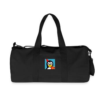 penguin101 - Recycelte Canvas-Sporttasche von Stanley/Stella - Schwarz - Vorne