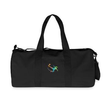 femelle football de - Sac de sport en toile recyclée Stanley/Stella - noir - Devant