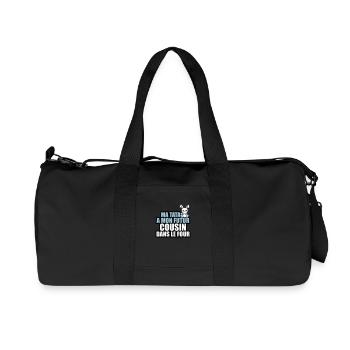 ma tata a mon futur cousin dans le four - Sac de sport en toile recyclée Stanley/Stella - noir - Devant