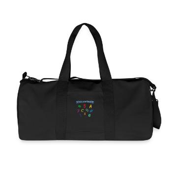 Schulanfänger - Zahlen Buchstaben - Recycelte Canvas-Sporttasche von Stanley/Stella - Schwarz - Vorne