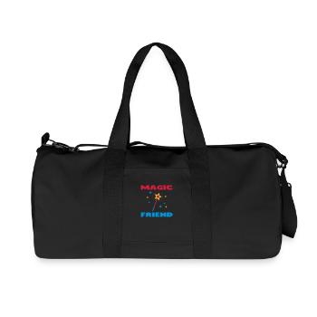 Friend / Nanny / Girlfriend / Daddy / Mom / Papy - Recycled Canvas Sports Bag by Stanley/Stella - black - Front