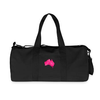 australia pink country - Recycelte Canvas-Sporttasche von Stanley/Stella - Schwarz - Vorne
