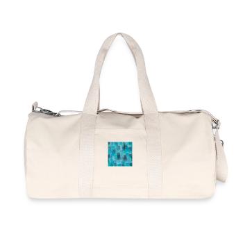 Vignette abstraite Impression vert Arrière-plan Cool Present - Sac de sport en toile recyclée Stanley/Stella - blanc naturel - Devant