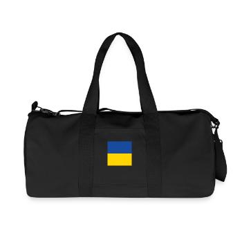 Ukraine Flag, Ukraine Pride, Ukrainian Gift - Recycled Canvas Sports Bag by Stanley/Stella - black - Front