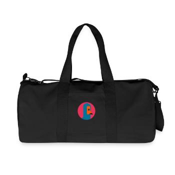 Pop-Style Flamingo - Recycelte Canvas-Sporttasche von Stanley/Stella - Schwarz - Vorne