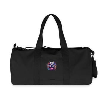 American Bully chien animaux chiot chien mignon aquarelle - Sac de sport en toile recyclée Stanley/Stella - noir - Devant