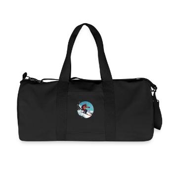 Pulverschnee und Action: Spüre die Winterfreiheit! - Recycelte Canvas-Sporttasche von Stanley/Stella - Schwarz - Vorne