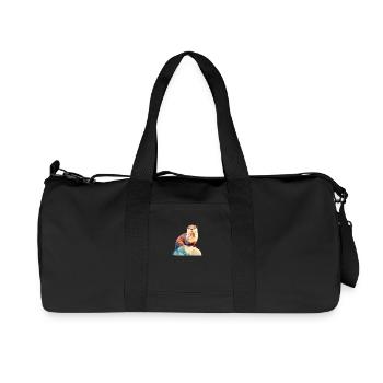Playful Otter on Rugged Rock - Recycled Canvas Sports Bag by Stanley/Stella - black - Front