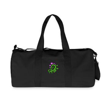 Many Flowers Vine Colorful Decorative Pattern Beautiful - Recycled Canvas Sports Bag by Stanley/Stella - black - Front