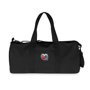 Two faces of the heart - Recycled Canvas Sports Bag by Stanley/Stella - black - Front
