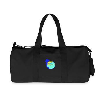 Paper Airplane Airplane Airplane Flying Travel Cool - Recycled Canvas Sports Bag by Stanley/Stella - black - Front
