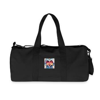 Von ganzem Herzen - Recycelte Canvas-Sporttasche von Stanley/Stella - Schwarz - Vorne