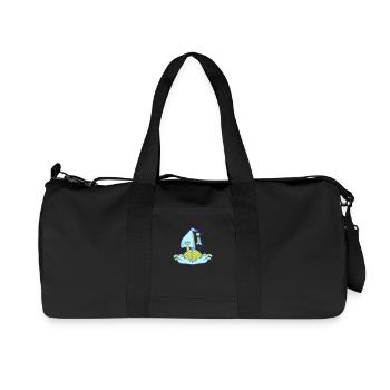 2 enfants Plaisir de la voile Deux frères et sœurs Amis Équipe - Sac de sport en toile recyclée Stanley/Stella - noir - Devant