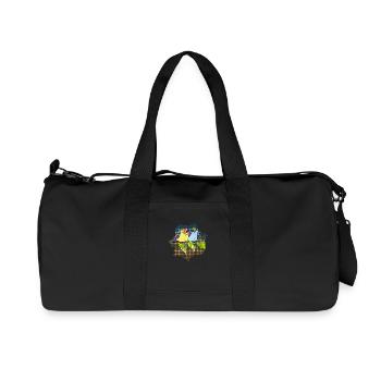 Bunte Vögel - Recycelte Canvas-Sporttasche von Stanley/Stella - Schwarz - Vorne