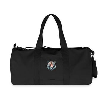 Tiger Tier Freiheit Welt Tierwelt Abstrakt - Recycelte Canvas-Sporttasche von Stanley/Stella - Schwarz - Vorne