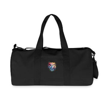 Owl Bird Animal Nature Freedom Wildlife Abstract - Recycled Canvas Sports Bag by Stanley/Stella - black - Front