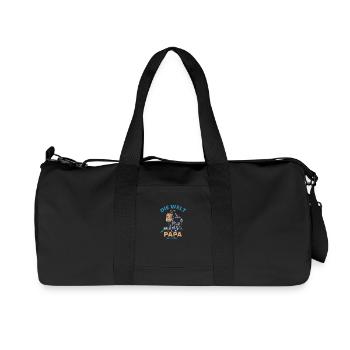 Die Welt ruft Reisender Papa - Recycelte Canvas-Sporttasche von Stanley/Stella - Schwarz - Vorne