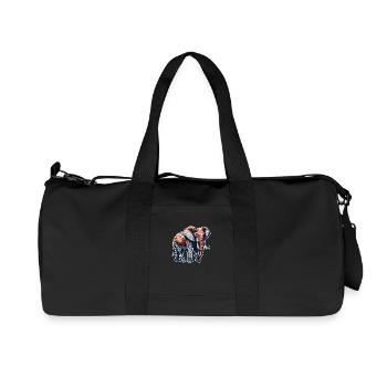 Elefant - Recycelte Canvas-Sporttasche von Stanley/Stella - Schwarz - Vorne