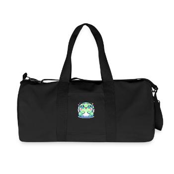 CUTE KAWAII FROG - Recycled Canvas Sports Bag by Stanley/Stella - black - Front
